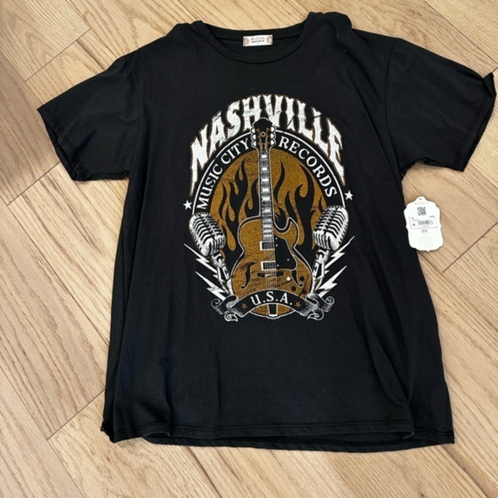 NWT Altar’d State Dark Greyish Black Nashville Music City Records T-Shirt